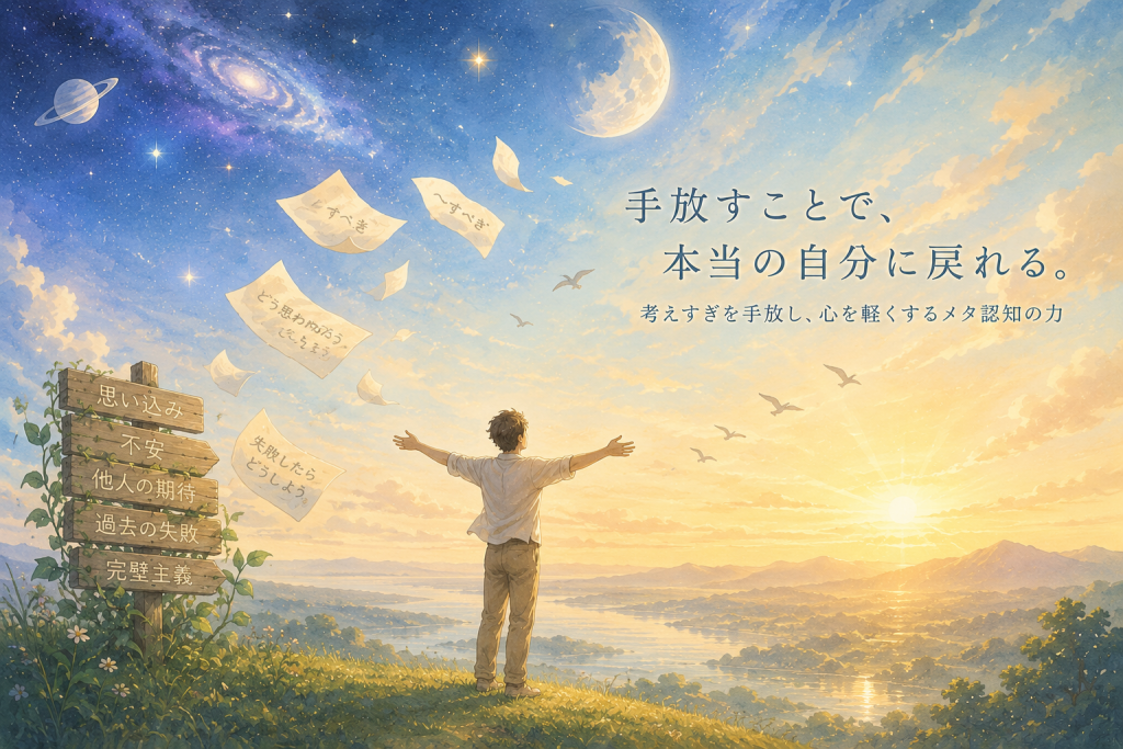 メタ認知と考えすぎのイメージ